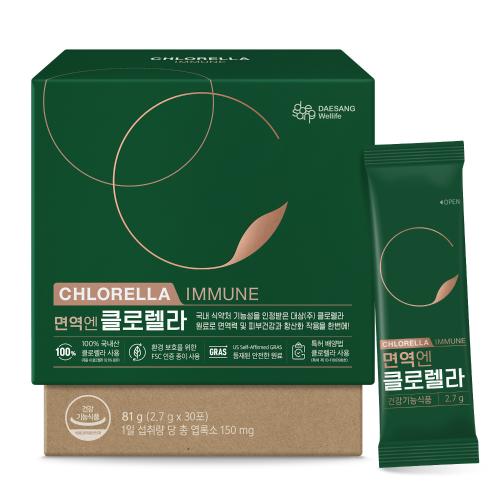 면역엔 클로렐라 1박스 (15일분) + 티니핑 아르기닌 스틱 젤리 1개 증정