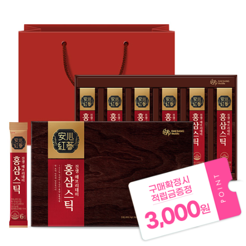 진생에브리데이 홍삼스틱(10 ml×30포) /30일분 + 적립금 3,000원 증정