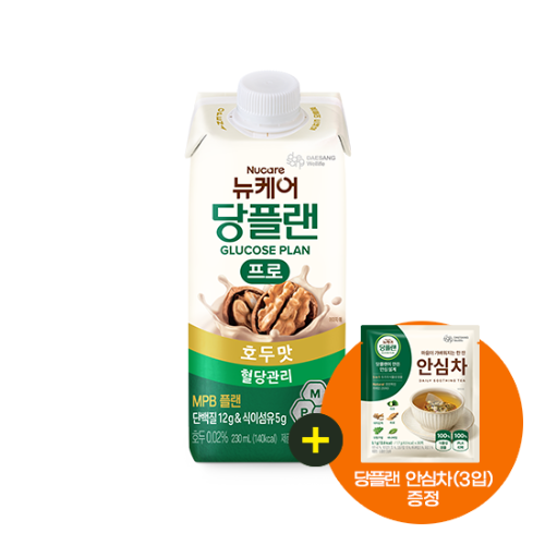 [당플랜 특별대전] 당플랜 프로 호두맛 230ml (24팩) + 당플랜 안심차 (3티백) 증정