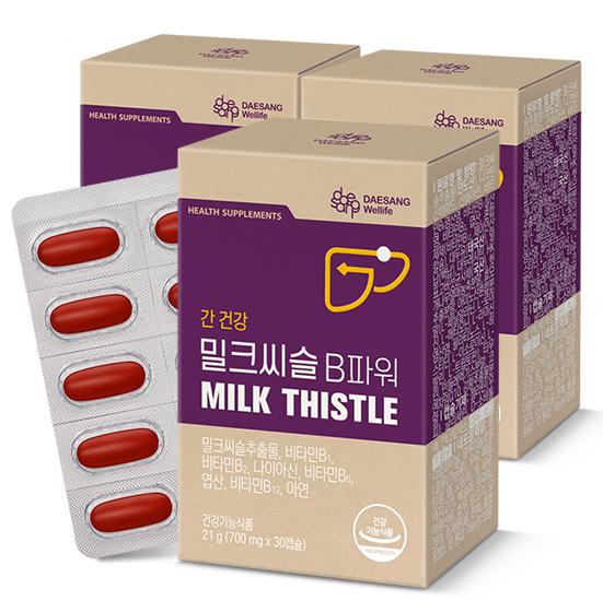 밀크씨슬 B파워 (700 mg×30캡슐)X3 /90일분 + 적립금 1,000원 증정_3