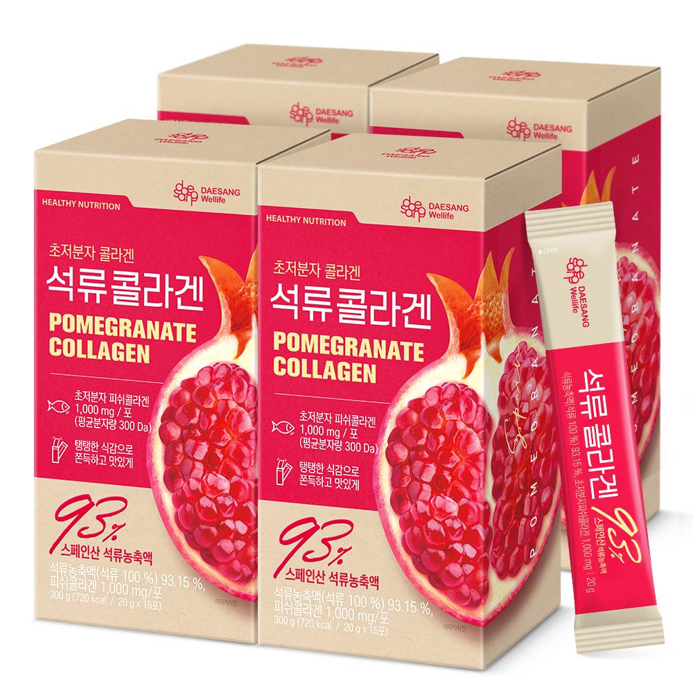 석류콜라겐 4박스(총 60포) + 적립금 2,000원 증정 + 티니핑 아르기닌 스틱 젤리 1개 증정_2