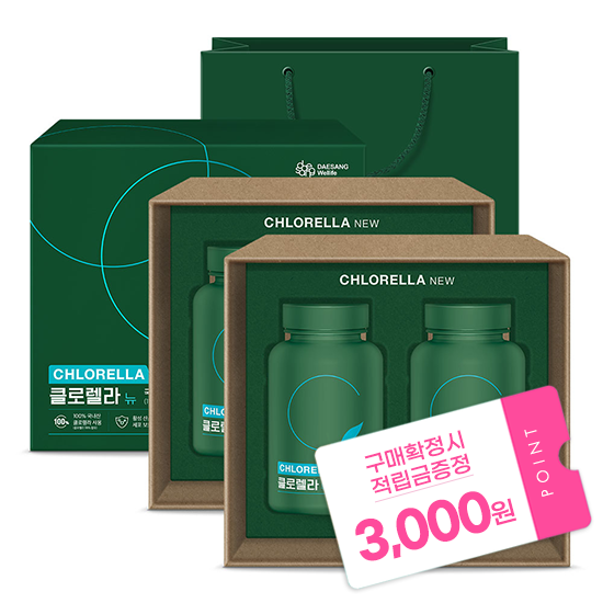 클로렐라 NEW SET 2박스(186일분) + 적립금 3,000원 증정 + 티니핑 아르기닌 스틱 젤리 1개 증정_2