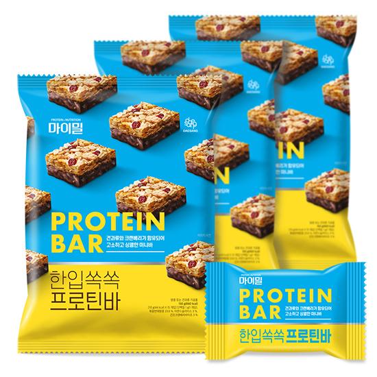 마이밀 한입쏙쏙 프로틴바 (15입)x3봉지 