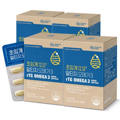 초임계 알티지 오메가3 (1,030 mg x 30캡슐)X4 /120일분