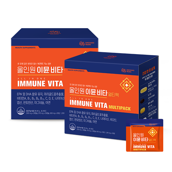 올인원 이뮨 비타 멀티팩 2박스(56일분) + 적립금 3,000원 증정 + 티니핑 아르기닌 스틱 젤리 1개 증정_2