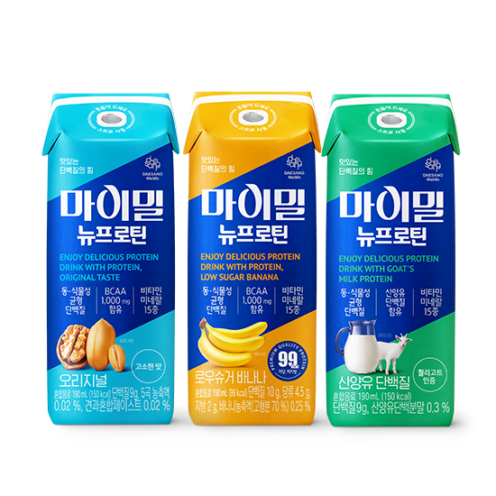 마이밀 마시는 뉴프로틴 3종 (48팩) (오리지널+바나나+산양유 각 16팩)_2