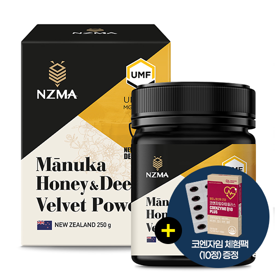 [봄새학기 더블혜택] NZMA 녹용 마누카꿀 UMF 10+ / 250g + 코엔자임 체험팩 (10정) 증정