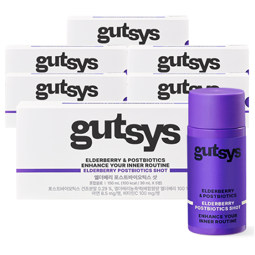 [3+3] gutsys 것시스 엘더베리 포스트바이오틱스 샷 (30 mL×5병)X6 /30일분 (소비기한: 2025.11.01)