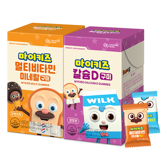 [마이키즈 이벤트] 마이키즈 멀티비타민미네랄 구미 + 칼슘D 구미 + 적립금 3,000원 증정_2