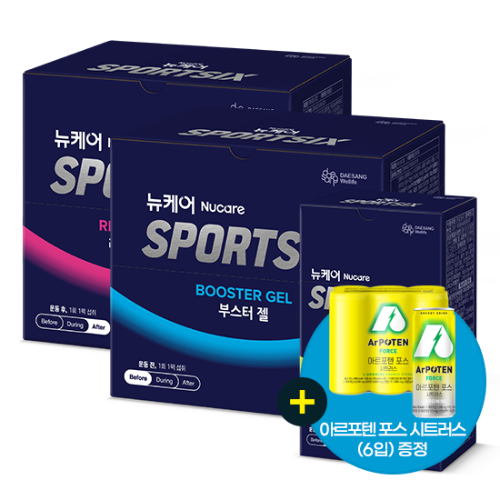 [12월 이벤트] 뉴케어 스포식스 부스터 젤 1EA + 에너지젤 복숭아맛 1EA + 리바이탈 드링크 1EA + 아르포텐 포스 시트러스 (6입) 증정