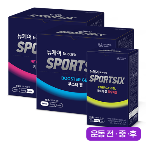 뉴케어 스포식스 부스터 젤 1EA + 에너지젤 복숭아맛 1EA + 리바이탈 드링크 1EA 