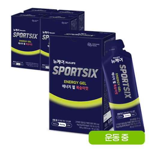 뉴케어 스포식스 에너지 젤 복숭아맛 (45g×8포)X5 