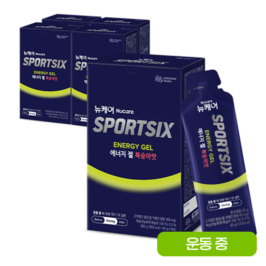 [7월 이벤트] 뉴케어 스포식스 에너지 젤 복숭아맛 5박스(총 40포) + 적립금 2,000원 + 포토리뷰적립금 3,000원 (8월4주/ID당1회) + 아르포텐 코어핏 6캔 증정_2