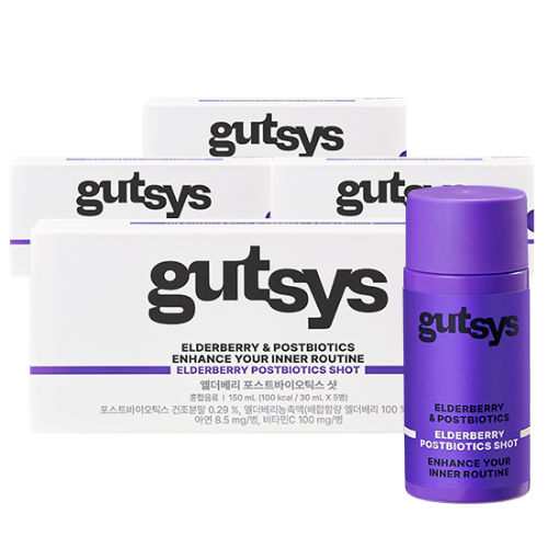 [2+2] gutsys 것시스 엘더베리 포스트바이오틱스 샷 (30 mL×5병)X4 /20일분 (소비기한: 2025.11.01)