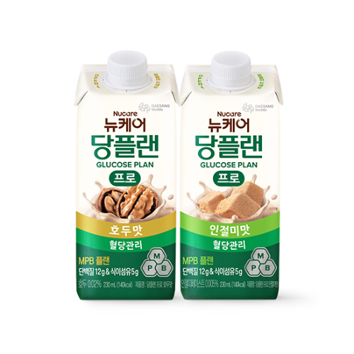 당플랜 프로 호두맛 230ml (24팩) + 프로 인절미맛 230ml (24팩) 