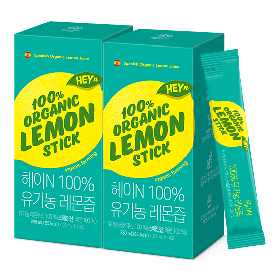 헤이N 100% 유기농 레몬즙 (20ml x 14포)X2