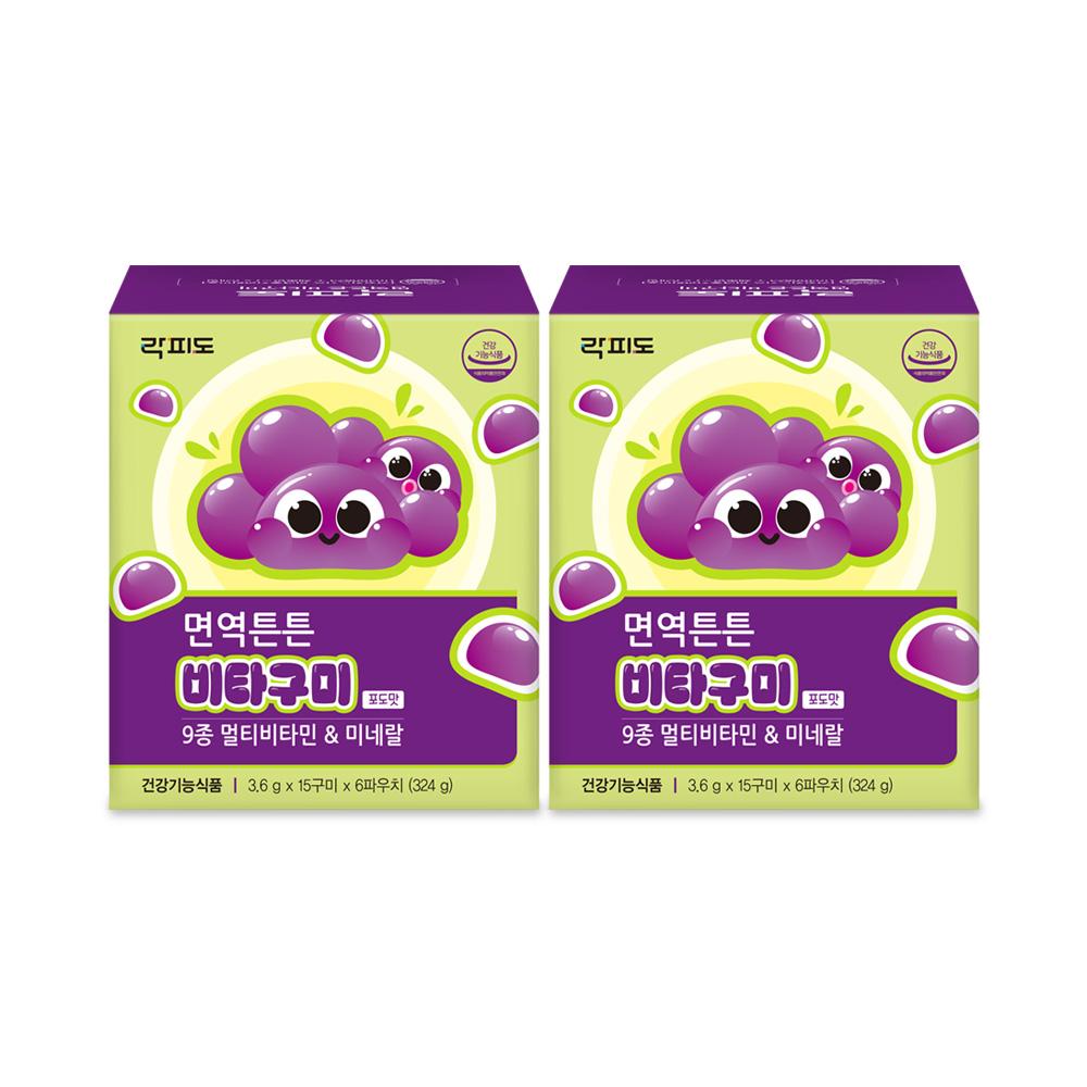 락피도 면역튼튼 비타구미 (90구미)X2 /60일분 /소비기한 26.11.11 + 적립금 2,000원 증정_2