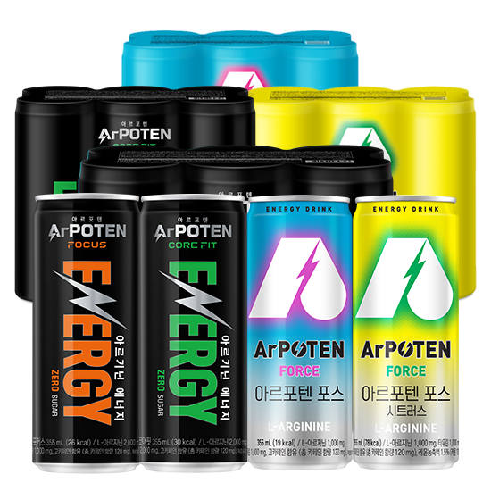 [아르포텐 여름 이벤트] 아르포텐(ArPOTEN) 포커스(6입) + 코어핏(6입) + 포스(6입) + 시트러스(6입) / 총 24캔