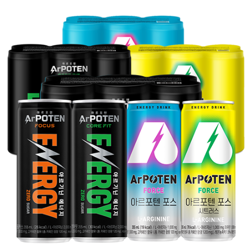 [아르포텐 여름 이벤트] 아르포텐(ArPOTEN) 포커스(6입) + 코어핏(6입) + 포스(6입) + 시트러스(6입) / 총 24캔