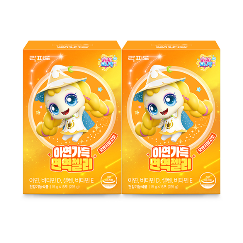 락피도 캐치티니핑 시즌5 아연가득 면역젤리 (15포)X2 /30일분