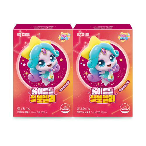 락피도 캐치티니핑 시즌5 몸이튼튼 철분젤리 (15포)X2 /30일분