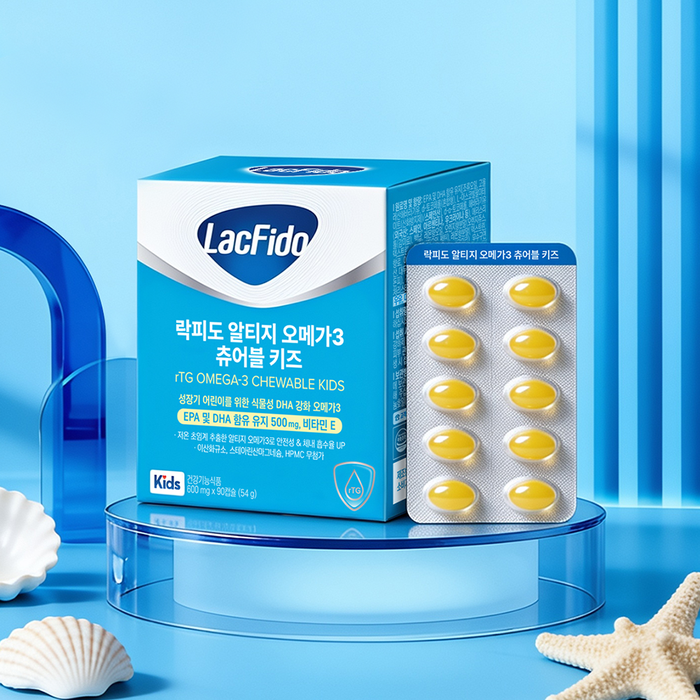 락피도 알티지 오메가3 츄어블 키즈 (90캡슐) /15일분 + 적립금 1,000원 증정 + 티니핑 아르기닌 스틱 젤리 1개 증정_6