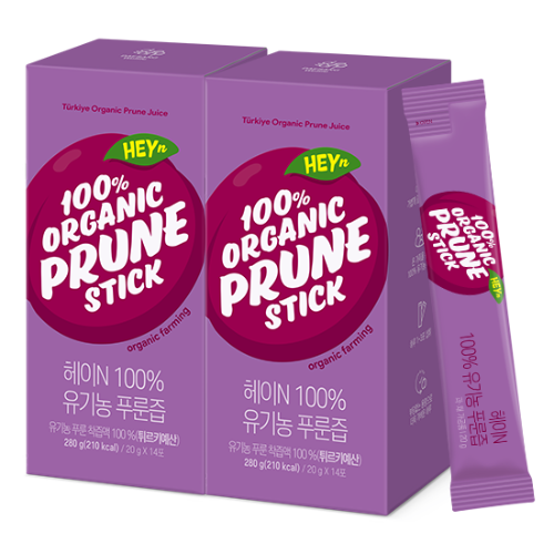 헤이N 100% 유기농 푸룬즙 280g (20g x 14포)X2 