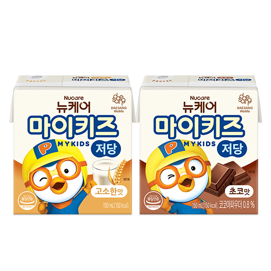 뉴케어 마이키즈 저당 고소한맛 150ml (24팩) + 저당 초코맛 150ml (24팩) 