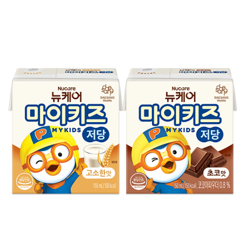 뉴케어 마이키즈 저당 고소한맛 150ml (24팩) + 저당 초코맛 150ml (24팩) 