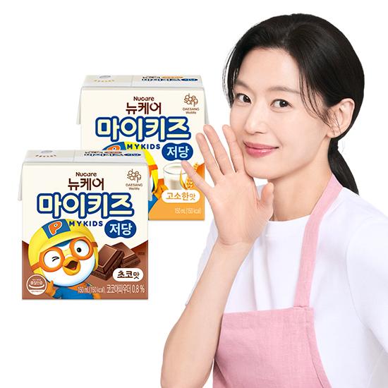 뉴케어 마이키즈 저당 고소한맛 150ml (24팩) + 저당 초코맛 150ml (24팩)