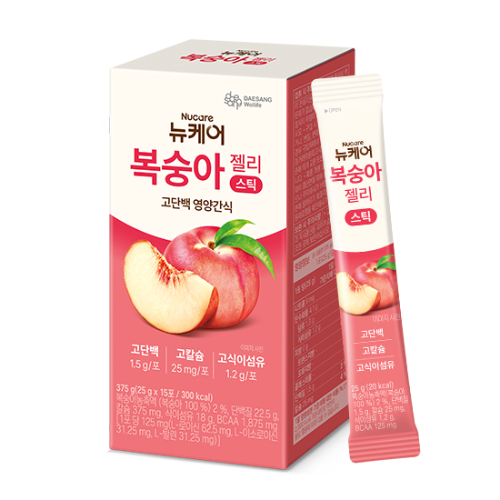 [핫딜특가] 뉴케어 복숭아젤리 스틱 (25g x 15포)