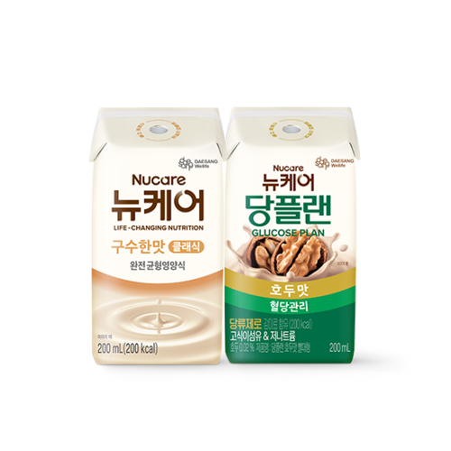 뉴케어 구수한맛 클래식 (빨대형) 200ml (24팩) + 당플랜 호두맛 빨대형 200ml (24팩)