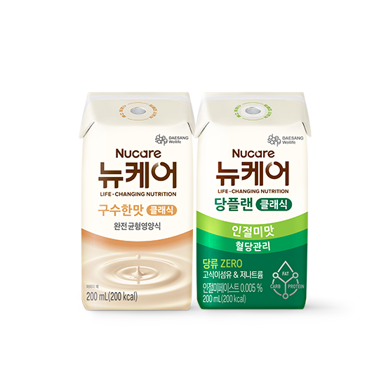 뉴케어 구수한맛 클래식 (빨대형) 200ml (24팩) + 당플랜 인절미맛 클래식 (빨대형) 200ml (24팩)_1
