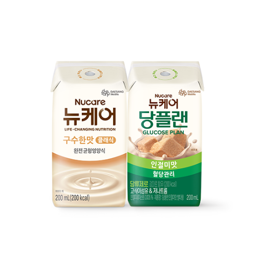 뉴케어 구수한맛 클래식 (빨대형) 200ml (24팩) + 당플랜 인절미맛 빨대형 200ml (24팩) 
