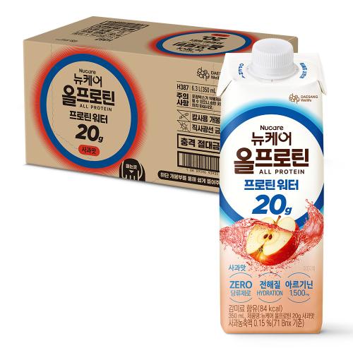 뉴케어 올프로틴 프로틴 워터 20g 350ml 사과맛 (18팩)