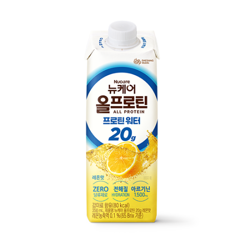 [핫딜특가] 뉴케어 올프로틴 프로틴 워터 20g 350ml 레몬맛 (18팩) 