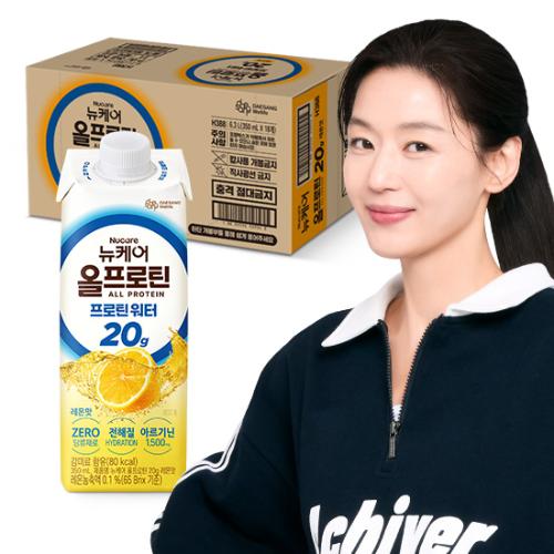 [핫딜특가] 뉴케어 올프로틴 프로틴 워터 20g 350ml 레몬맛 (18팩) + 적립금 2,000원 증정 
