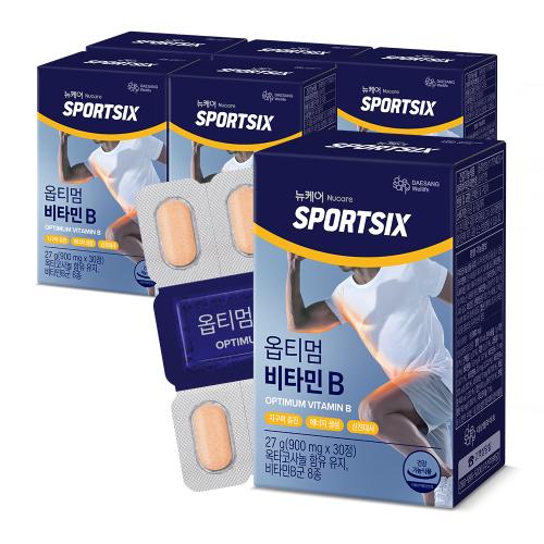 [올프로틴X스포식스] 뉴케어 스포식스 옵티멈 비타민B (900 mgX30정)X6 /180일분