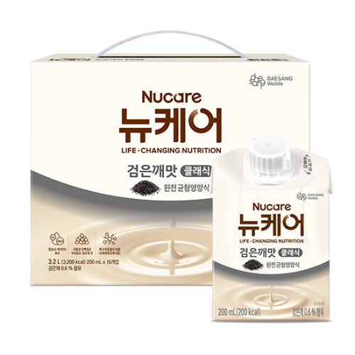 [핫딜특가] 뉴케어 검은깨맛 클래식 200ml (16팩)