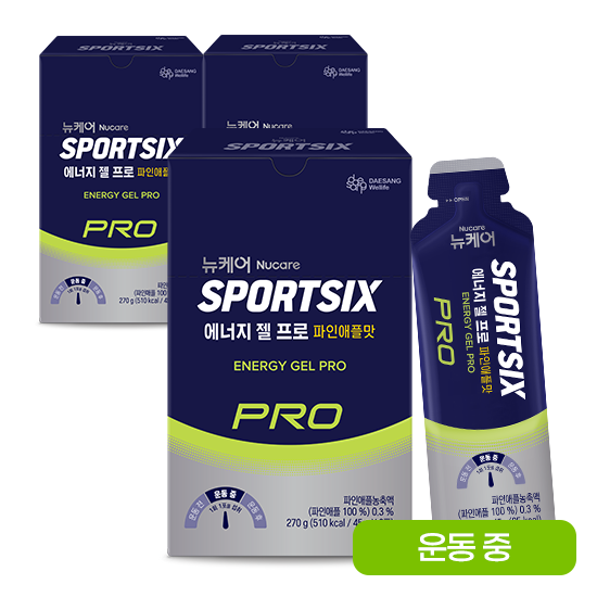 뉴케어 스포식스 에너지 젤 프로 파인애플맛 (45g×6포)X3