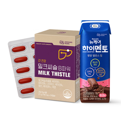 뉴케어 하이멘토 초코맛 200ml (24팩) + 밀크씨슬 B파워 (700 mg×30캡슐) 