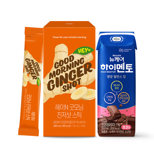 뉴케어 하이멘토 초코맛 200ml (24팩) + 헤이N 굿모닝 진저샷 스틱 (20ml x 14포)