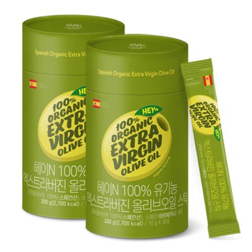 헤이N 100% 유기농 엑스트라버진 올리브오일 (10g x 30포)X2 