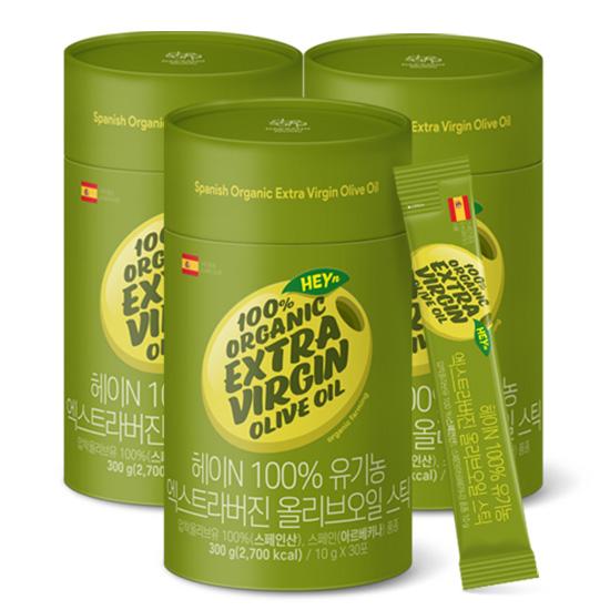 헤이N 100% 유기농 엑스트라버진 올리브오일 (10g x 30포)X3_1