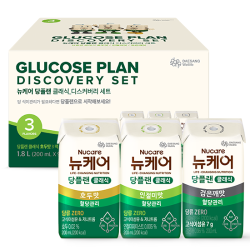 [세계 당뇨병의 날] 뉴케어 당플랜 디스커버리 세트 (호두맛/인절미맛/검은깨맛) 200ml (9입)
