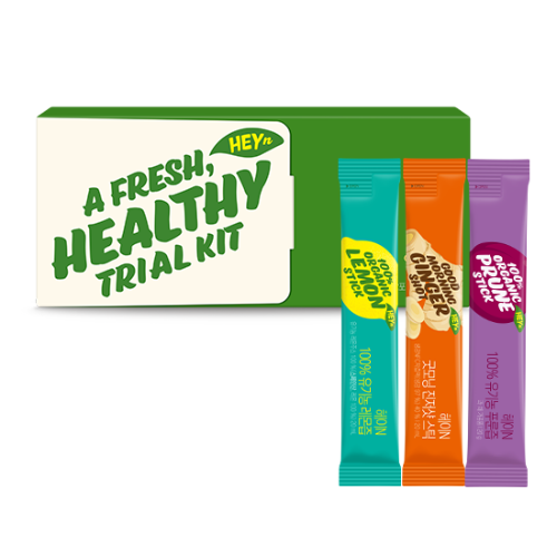 [11월 웰니스 레터 럭키쿠폰 전용] 헤이N 3종 샘플 키트 3입 (레몬즙 1포 + 진저샷 1포 + 푸룬즙 1포)