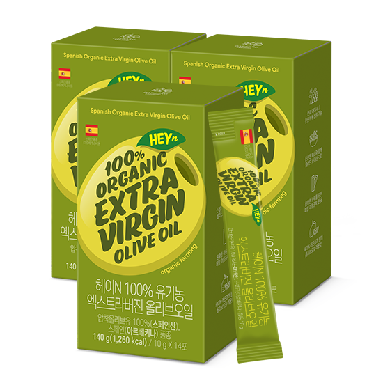 헤이N 100% 유기농 엑스트라버진 올리브오일 (10g x 14포)X3 _1