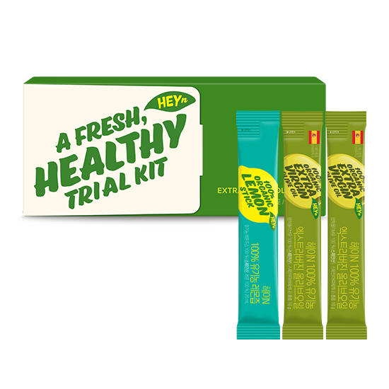 [체험팩] 헤이N 2종 샘플 키트 3입 (올리브오일 2포 + 레몬즙 1포)
