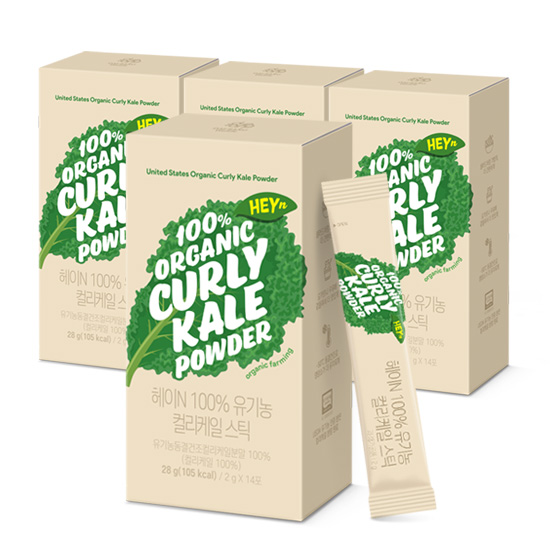 헤이N 100% 유기농 컬리케일 (2g x 14포)X4