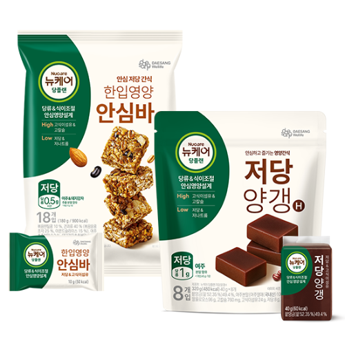 [12월 당플랜 감사제 릴레이 특가] 당플랜 한입영양 안심바 (18입) + 당플랜 저당양갱 (8입)